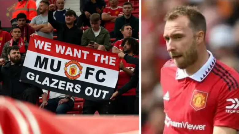 “Gjithmonë njësoj” – Eriksen reagon ndaj tifozëve të Man United që protestojnë kundër Glazers