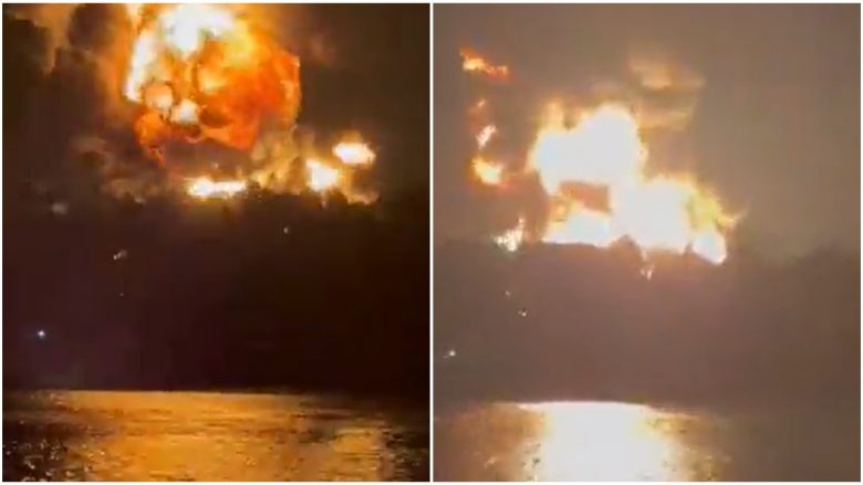 Zjarr i madh në portin ukrainas pas sulmit rus me dron