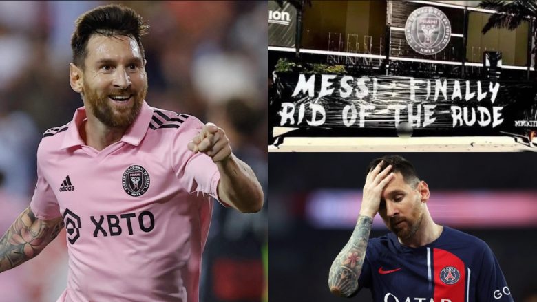 Messi nuk është “i sigurt” as në Amerikë nga tifozët e PSG-së, ata vendosen një mesazh ofendues para stadiumit