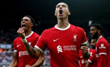 Liverpooli fiton me rikthim të çmendur në udhëtim te Newcastle, Nunez hero i Reds