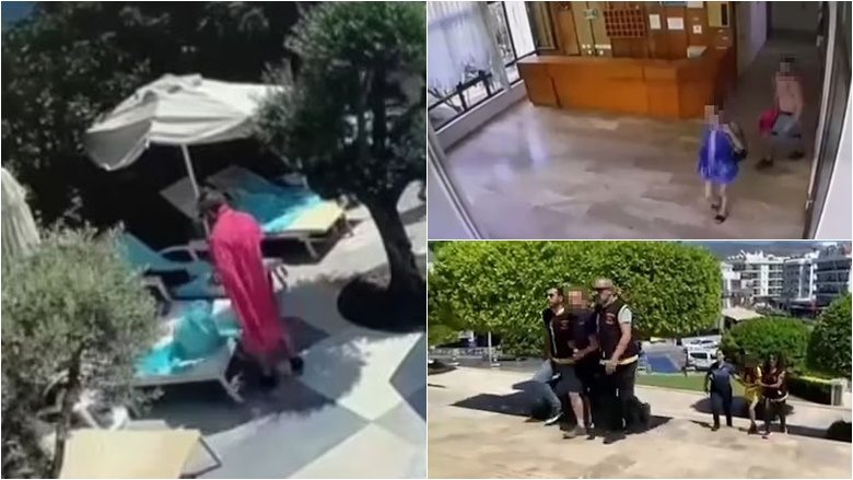 Pamjet dhe detajet: Çifti britanik kapen “duke vjedhur çantën e mysafirit të hotelit”, arrestohen nga policia turke