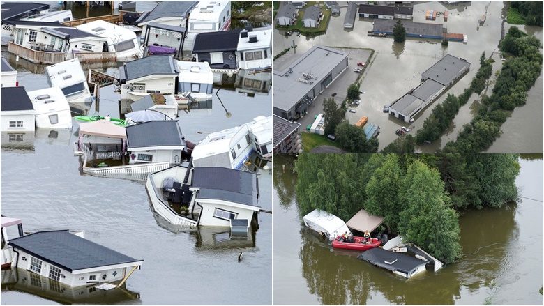 Ujërat e përmbytjeve vazhdojnë të mbulojnë shtëpitë dhe makinat, priten evakuime në disa pjesë të Norvegjisë