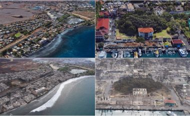 Pamjet dramatike që tregojnë gjendjen para dhe pas zjarreve shkatërruese në Hawaii