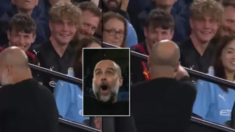 Debatoi me një tifoz në tribuna – bëhet virale ajo çfarë i tha Guardiola mbështetësit të Man Cityt