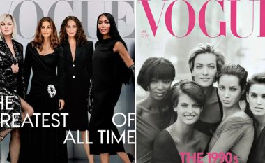 Cindy Crawford, Naomi Campbell dhe të tjera, rikrijojnë kopertinën ikonë të Vogue 30 vjet më vonë