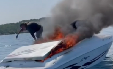 “Kërceni nga anija, do të shpërthejë”, dy persona në Michigan mbeten të ngujuar në një varkë që u përfshi nga flakët