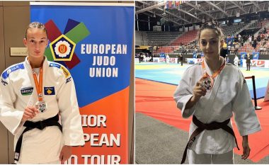Dëbora Gjakova dhe Sara Osmani, medaliste në Evropianin U21 të xhudos