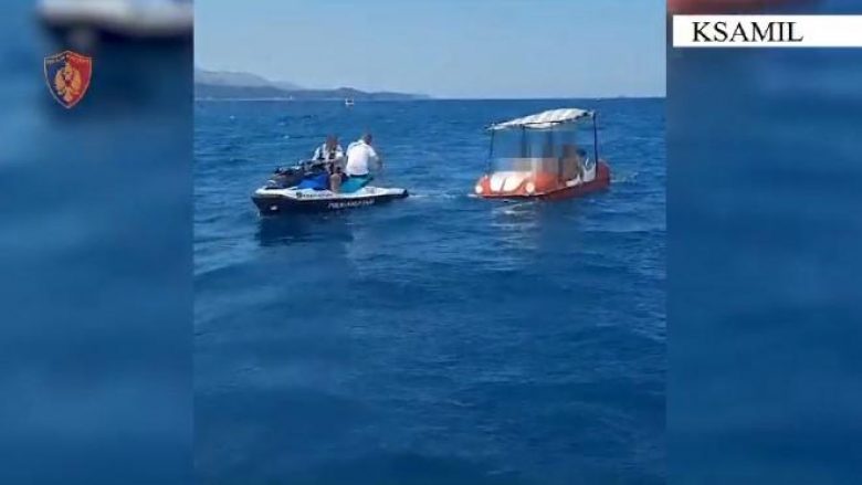 Mbetën në mes të detit me varkën me pedale, shpëtohen katër persona në Ksamil, mes tyre dy të mitur