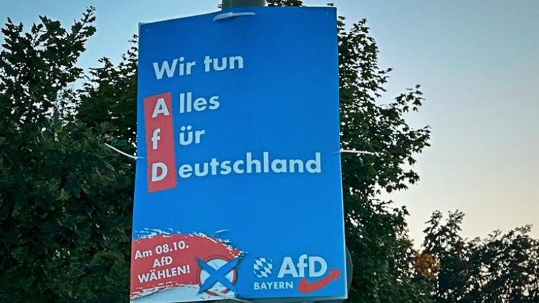 AfD e Gjermanisë vendosi një slogan të ndaluar nazist në posterat zgjedhore, alarmohet policia