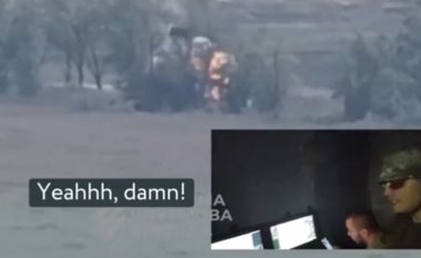 Ukrainasit publikojnë videon: Droni ynë që kushton 500 dollarë shkatërron tankun rus që vlen 4.5 milionë