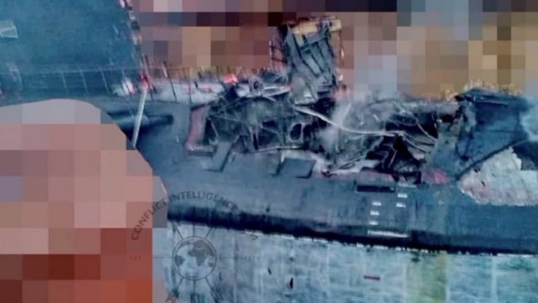Publikohen imazhet e nëndetëses së shkatërruese ruse, që u godit nga ukrainasit me raketat Storm Shadow