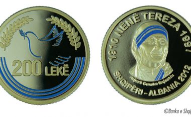 Banka e Shqipërisë përkujton shënjtërimin e Nënë Terezës me një monedhë të veçantë