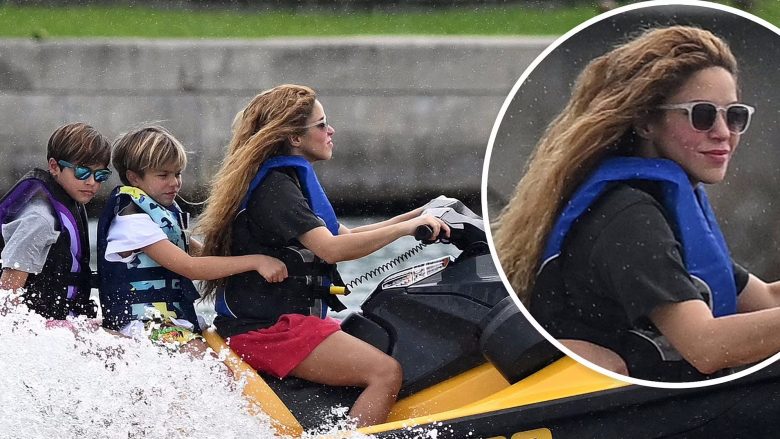 Teksa përflitet për një romancë me Lewis Hamilton, Shakira fotografohet me fëmijët gjatë pushimeve në Miami