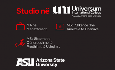 Studio Master në UNI – Universum International College dhe merr diplomë të fuqizuar nga Arizona State University