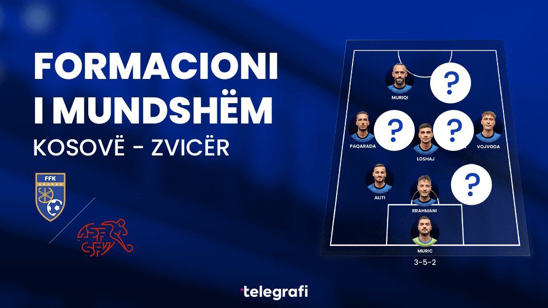 Formacioni i mundshëm i Kosovës ndaj Zvicrës – Gliha me rreshtim ndryshe dhe disa ndryshime