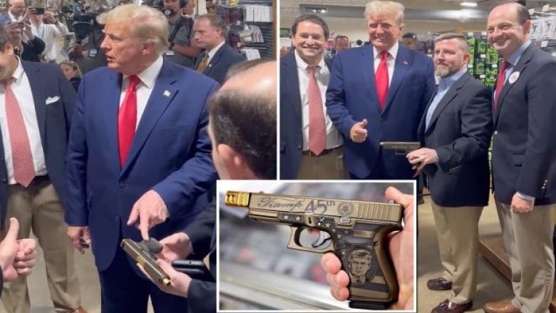 Trump pozoi me një armë: Dua ta blej një