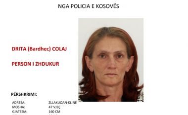 Zhduket 47 vjeçarja nga Klina, policia kërkon bashkëpunim nga qytetarët për gjetjen e saj