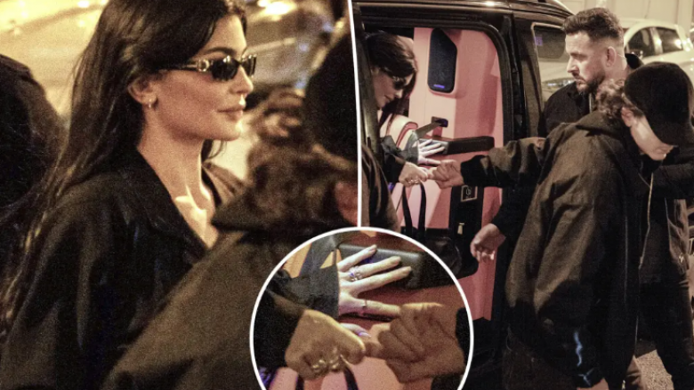 Kylie Jenner dhe Timothee Chalamet fotografoheh dorë për dore teksa largohen nga festa e ditëlindjes së Rosalias në Paris