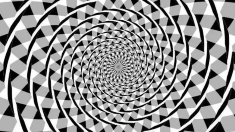 Iluzioni optik ndan opinionin: A shihni rrathë apo një spirale?