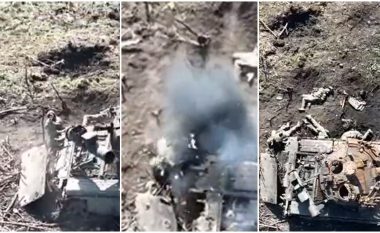 Po mundohej të gjuante dronin sulmues të ukrainasve, ushtari rus e pëson keq kur predha i bie në kokë duke e lënë pa ndjenja