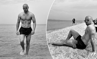Adrian Gaxha tregon trupin e tij të tonifikuar në fotografitë nga pushimet