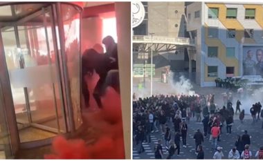 Skena të dhunshme në derbin mes Ajaxit dhe Feyenoordit - policia ndoqi me kuaj tifozët vendas