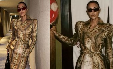 Kim Kardashian shfaqet me stil me një pallto leopardi nga udhëtimi në Japoni