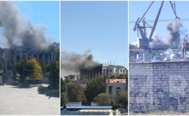 Sulm raketor në selinë e Flotës së Detit të Zi në Sevastopol të Krimesë, pamjet në internet tregojnë tymin e dendur në qytet