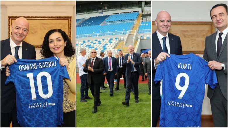 Presidenti i FIFA-s, Giovanni Infantino, kujton vizitën e tij në Kosovë të para një viti