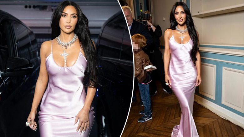 Kim Kardashian shkëlqen në Javën e Modës në Paris, por një mos-funksionim i veshjes bën që gjoksi i saj të vihet në dukje