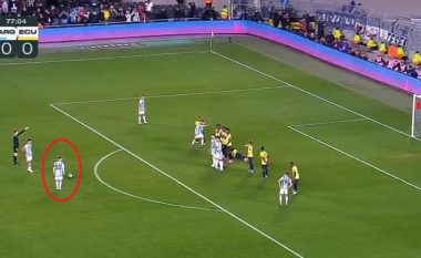Messi me supergol nga goditja e lirë i jep fitoren Argjentinës ndaj Ekuadorit