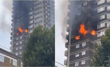 Dhjetëra zjarrfikës në aksion – pamje që tregojnë zjarrin që kishte përfshirë një bllok banesash 24-katësh në Londër
