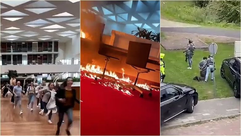 Një burrë i armatosur dhe me veshje ushtarake hapi zjarr brenda një spitali në Roterdam – pamjet tregojnë kaosin e krijuar
