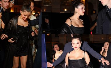 Selena Gomez duket e mrekullueshme me një fustan të shkurtër në Javën e Modës në Paris
