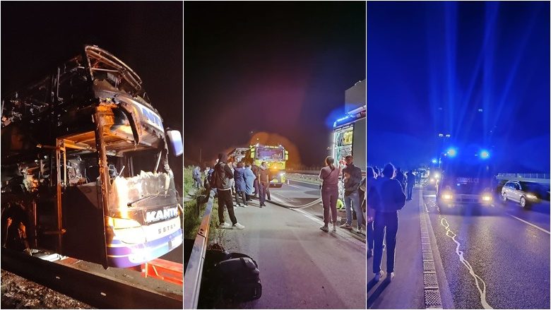Autobusi që po shkonte për në Gjermani përfshihet nga flakët në një autostradë në Slloveni – shpëtojnë pasagjerët
