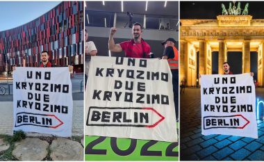 “Uno kryqzimo, due kryqzimo, Berlin” – mënyra se si lindi ideja e banderolës që u bë virale në rrjetet sociale është mjaft interesante