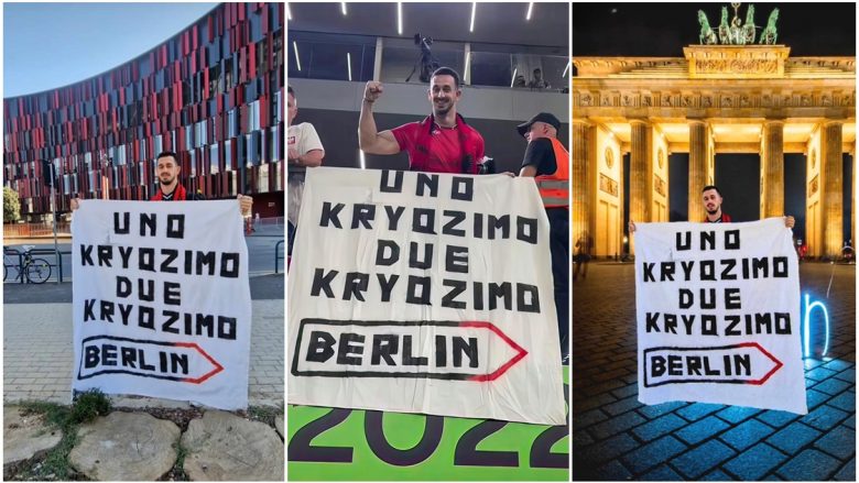 “Uno kryqzimo, due kryqzimo, Berlin” – mënyra se si lindi ideja e banderolës që u bë virale në rrjetet sociale është mjaft interesante