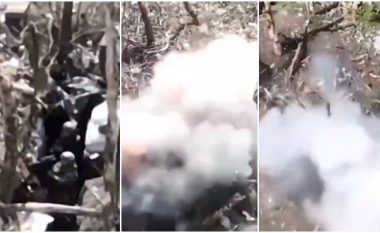 Momenti kur forcat ukrainase bombarduan me predha llogoret e rusëve