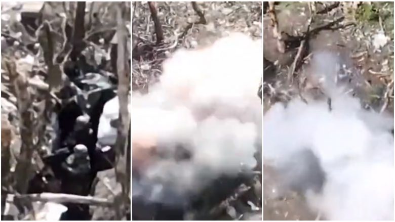 Momenti kur forcat ukrainase bombarduan me predha llogoret e rusëve