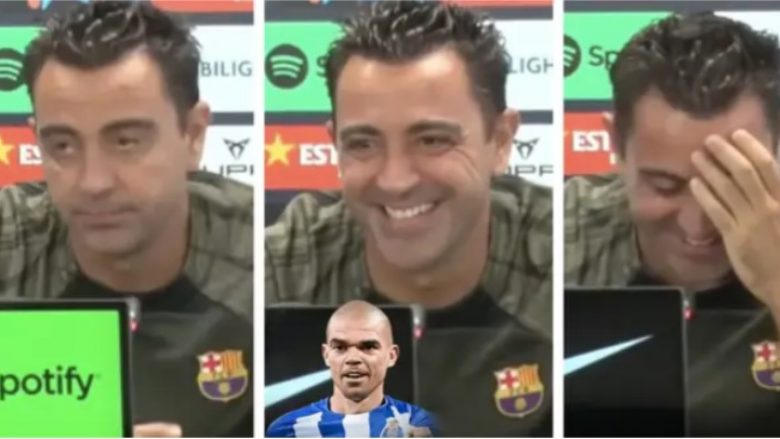 Xavi shkrihet së qeshuri ku i bëhet një pyetje për dy legjendat e Real Madridit – Barcelona luan kundër tyre brenda pesë ditëve