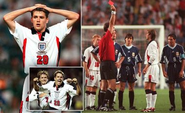 “Unë isha më i miri, ai ishte më i keqi”: Michael Owen rikujton kartonin e kuq të David Beckham ndaj Argjentinës