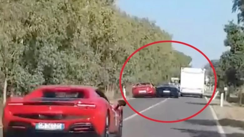 Filmohet aksidenti rrëqethës në Itali, çifti nga Zvicra digjet për së gjalli brenda Ferrari-it