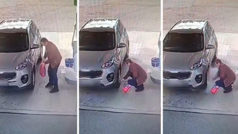 Një shofer në Kroaci tentoi të fryjë gomën e veturës së tij me një pajisje për ndalje të zjarrit