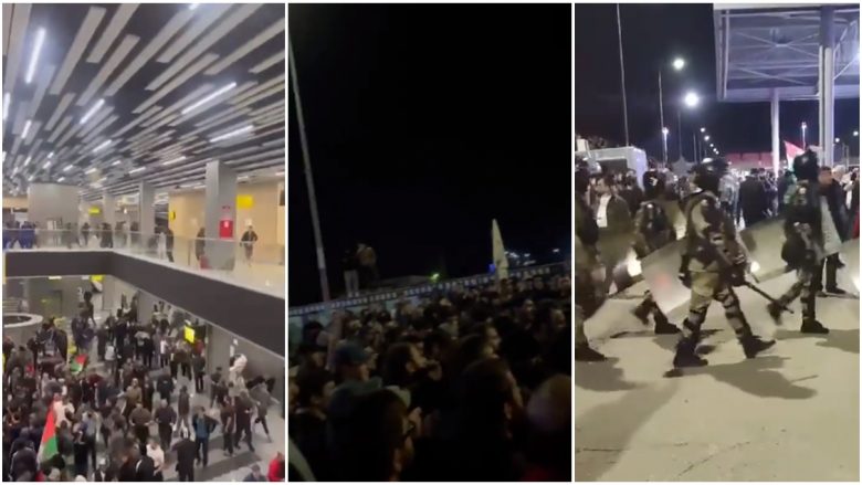 Kaos në aeroportin e Dagestanit – qindra njerëz po presin pasagjerët e një fluturimi nga Tel Avivi, në përpjekje për të sulmuar hebrenjtë