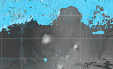 Harta e re zbulon akullin në Mars