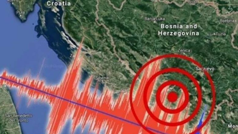 Një tërmet i fuqishëm godet Bosnjën dhe Hercegovinën – lëkundjet janë ndjerë edhe në Kroaci