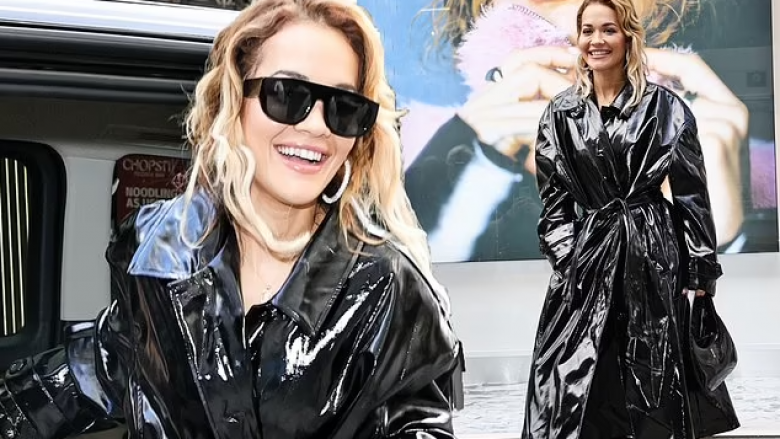 Rita Ora mahnit me dukjen në të zeza teksa shkon për të promovuar bashkëpunimin me “Primark” në një dyqan në Londër