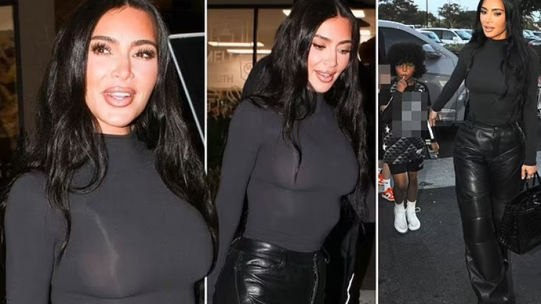 Kim Kardashian merr vëmendje në dukjen me të zeza gjatë një tjetër dalje publike në Los Angeles