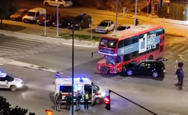Aksident i rëndë në mes autobusit të NTP-së dhe një makine në Shkup