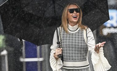 Stilimi i vjeshtës i Amanda Holden: Një komplet që sfidon një ditë me shi